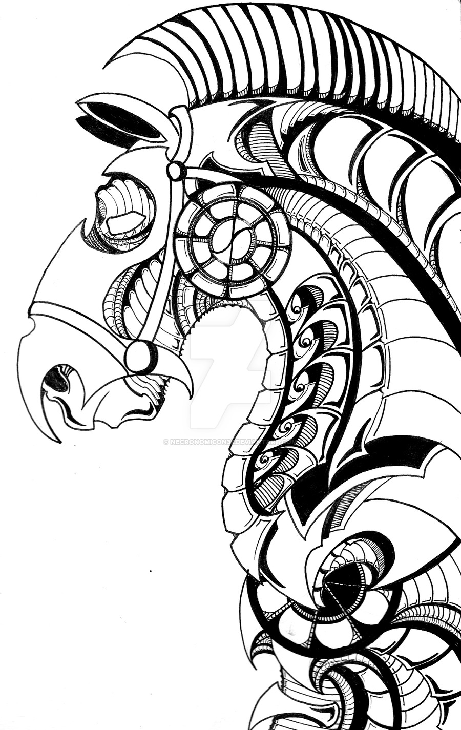 900x1425 War Horse Original Drawing