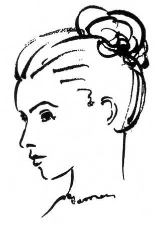 327x450 how to draw a head side profile caption woman's face, close up