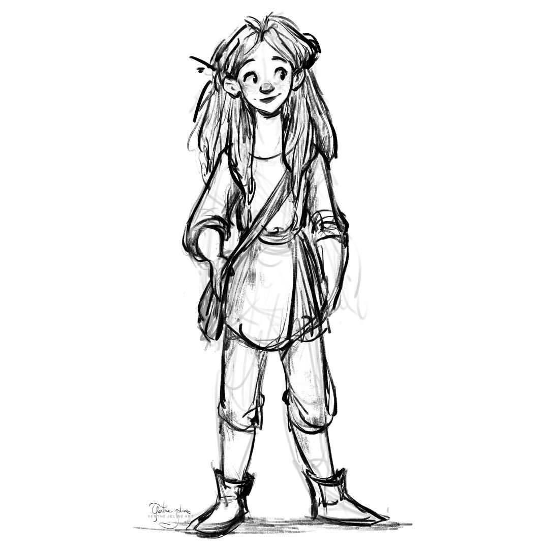 1080x1080 Messy Sketch Of A Young Girl, Just For Fun D