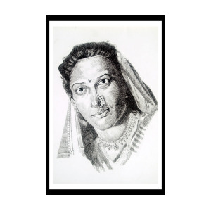 300x300 Portrait Drawing Of An East Indian Marathi Young Girl With A Nose