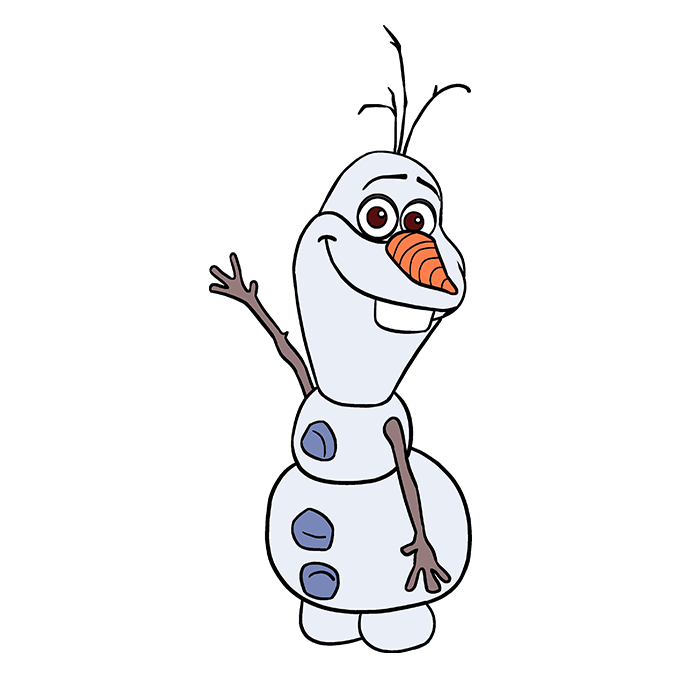 680x678 How To Draw Olaf From Frozen