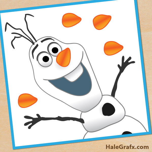 600x600 Free Frozen Pin The Carrot On Olaf The Snowman Printable