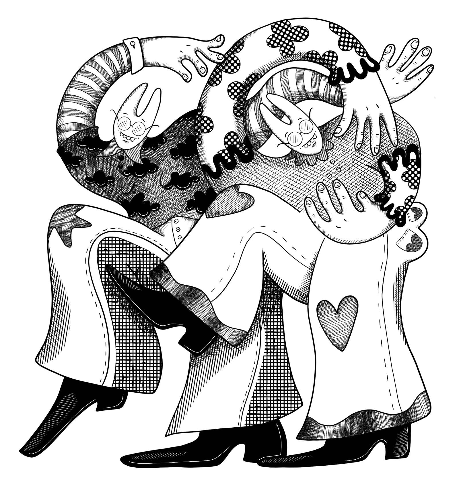 1600x1711 Black And White