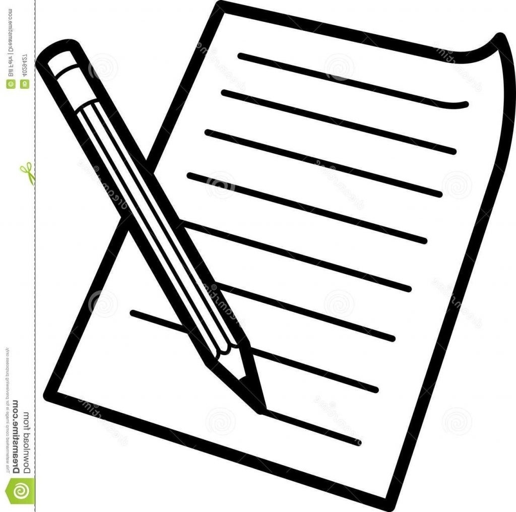 1024x1016 Pencil And Paper Clipart Black And White Writings And Essays Corner