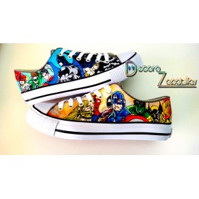 290x290 Superhero Custom Canvas Shoes Handpainted Handmade
