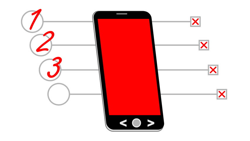 852x480 Smart Phone, Animated Drawing With Stock Footage Video