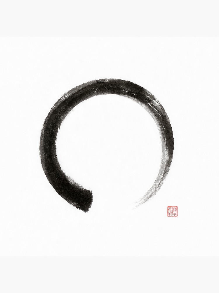 750x1000 enso circle japanese zen sumi e painting on white rice paper art