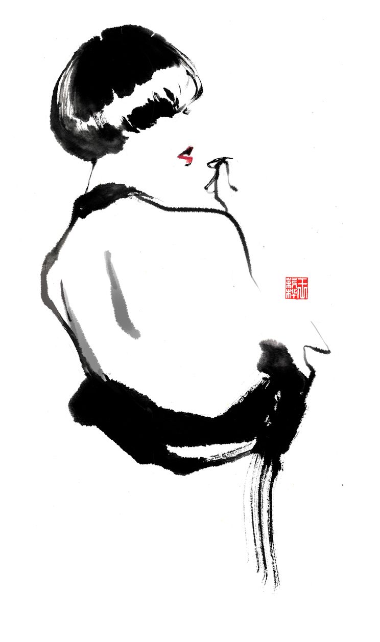 744x1254 wong on behance fashion illustration black, white, black