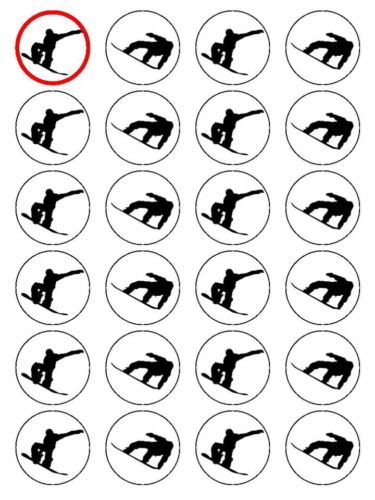 375x500 Personalised Snowboarding Birthday Cakecupcake Toppers On Rice