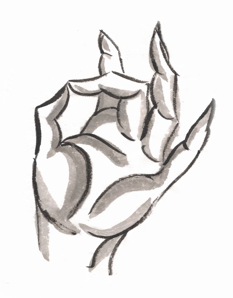 801x1024 Shuni Mudra Original Brush Painting On Rice Paper Study