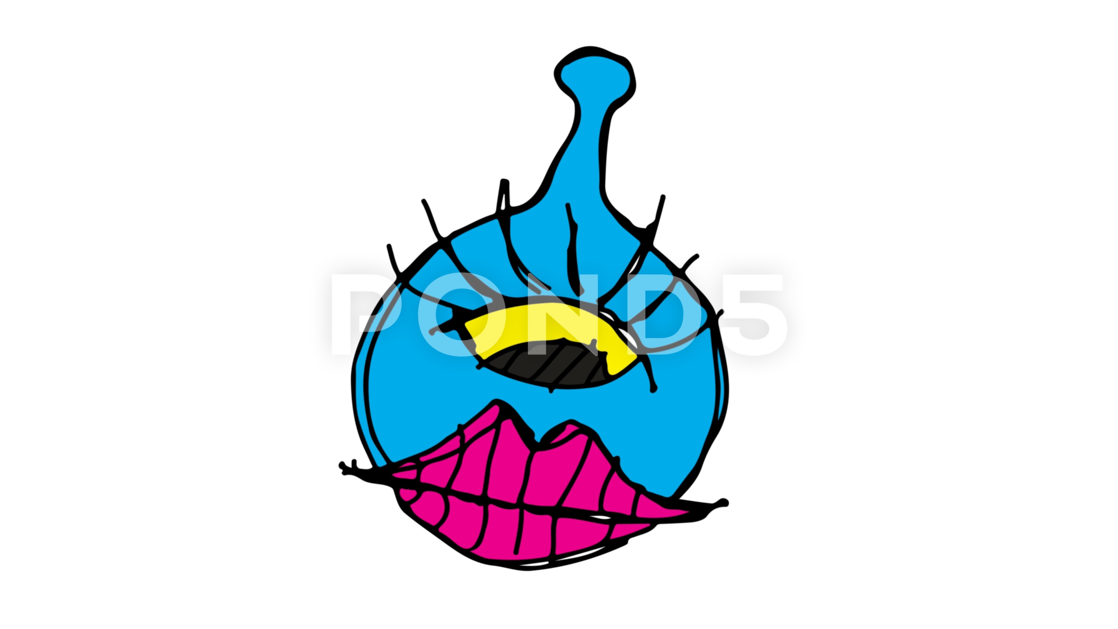 3840x2160 Kids Drawing White Screen With Theme Of One Eye Monster Hi Res