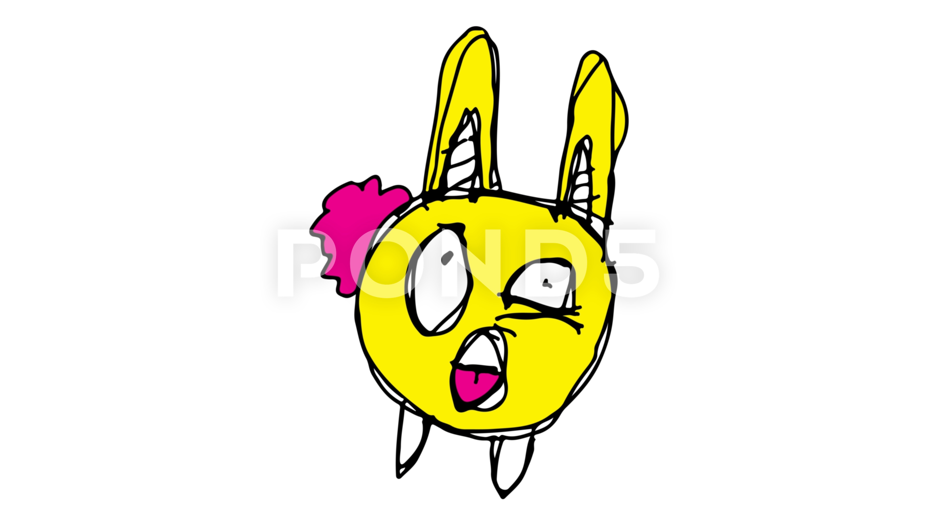 3840x2160 Kids Drawing White Screen With Theme Ofsurprised Rabbit Hi Res