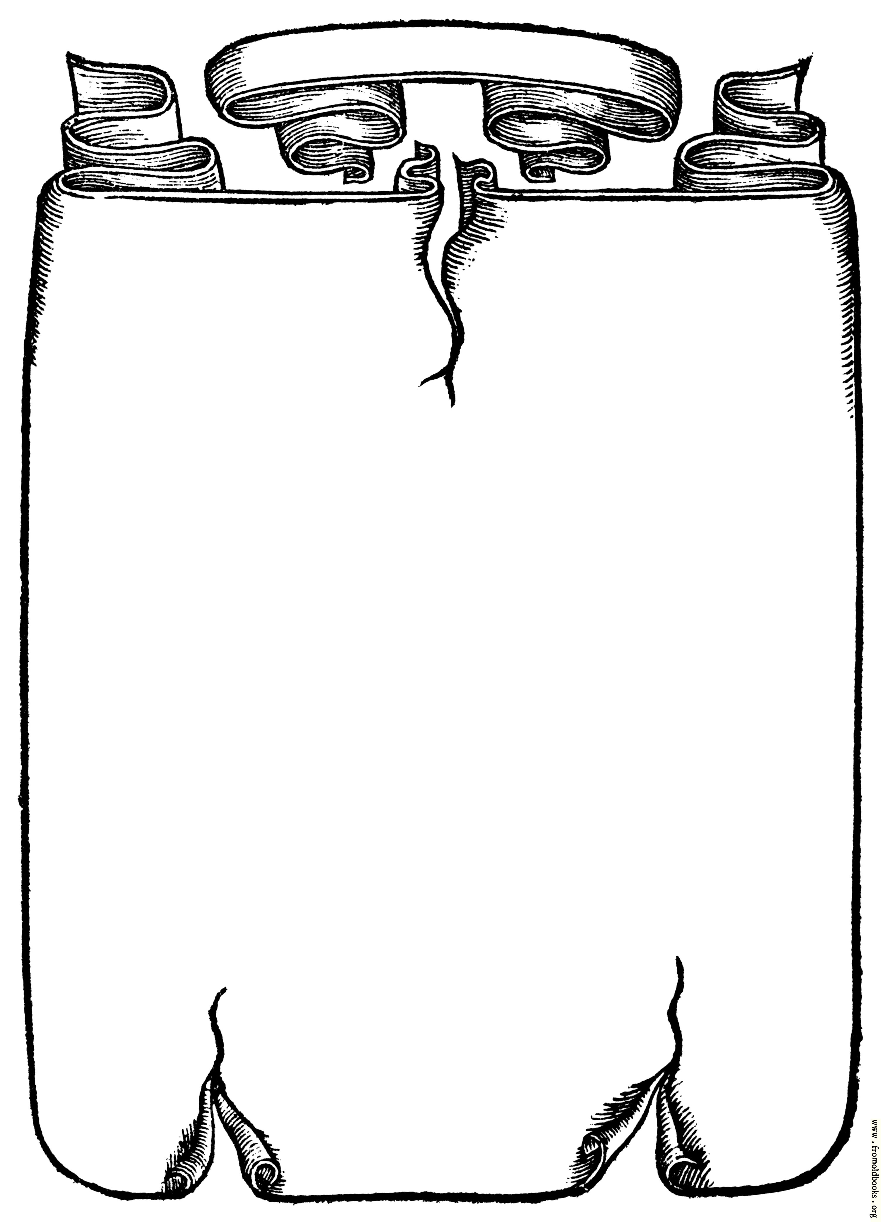 3006x4166 imitation vellum or paper scroll border