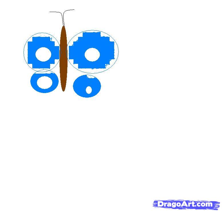 776x744 How To Draw A Butterfly, Microsoft Paint, Step