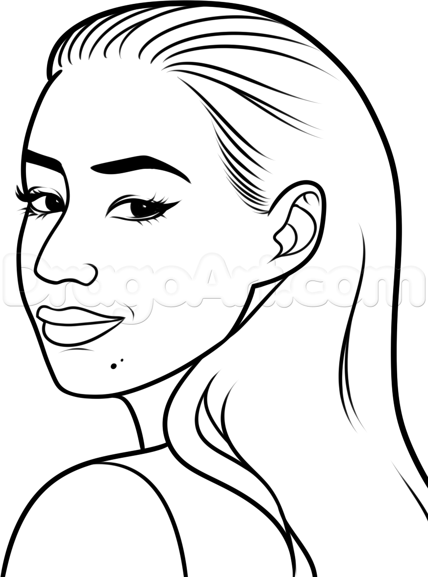 873x1176 how to draw iggy azalea, step
