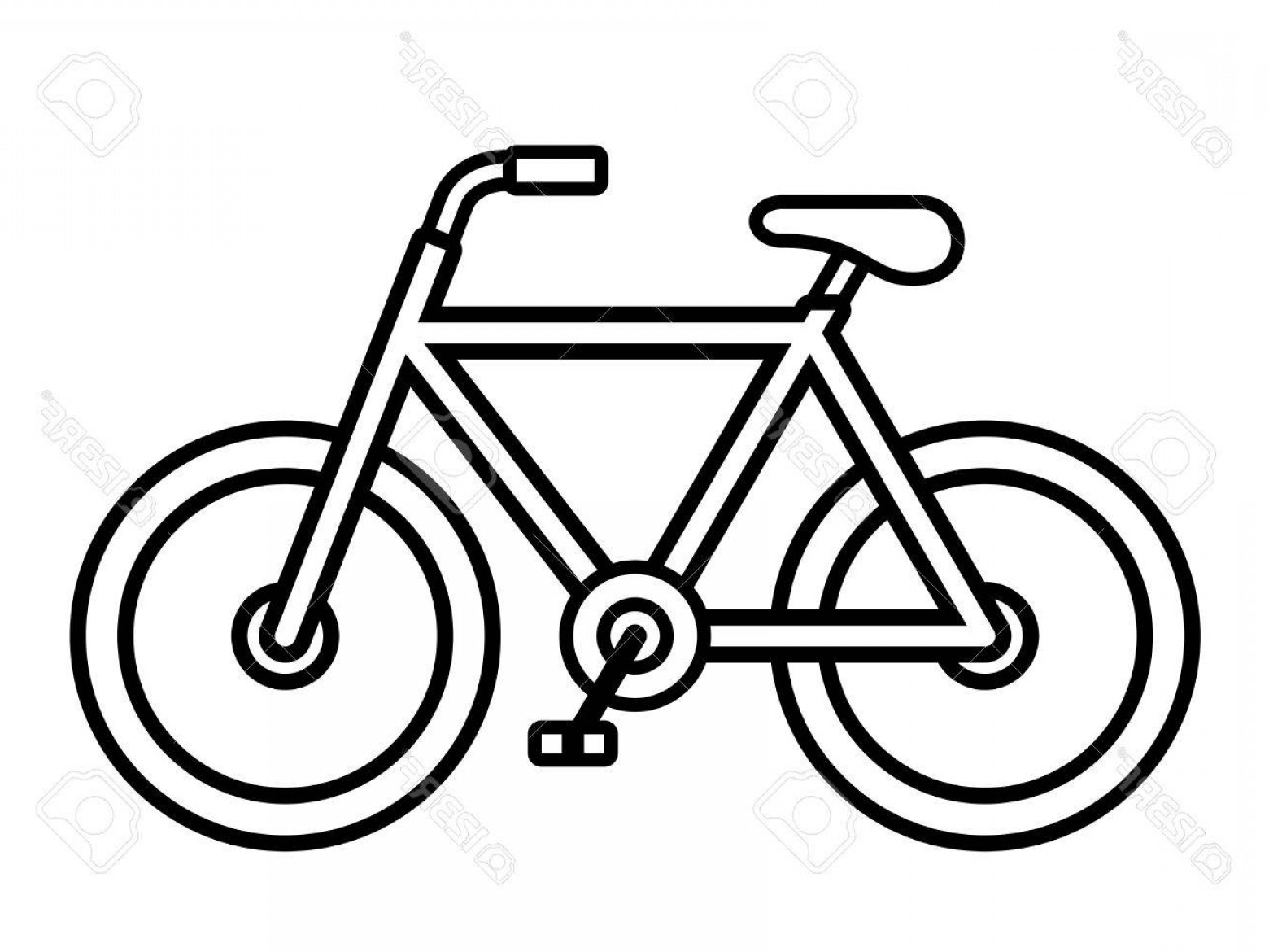 1560x1170 Photostock Vector Bicycle Outline Drawing Viewed From The Side