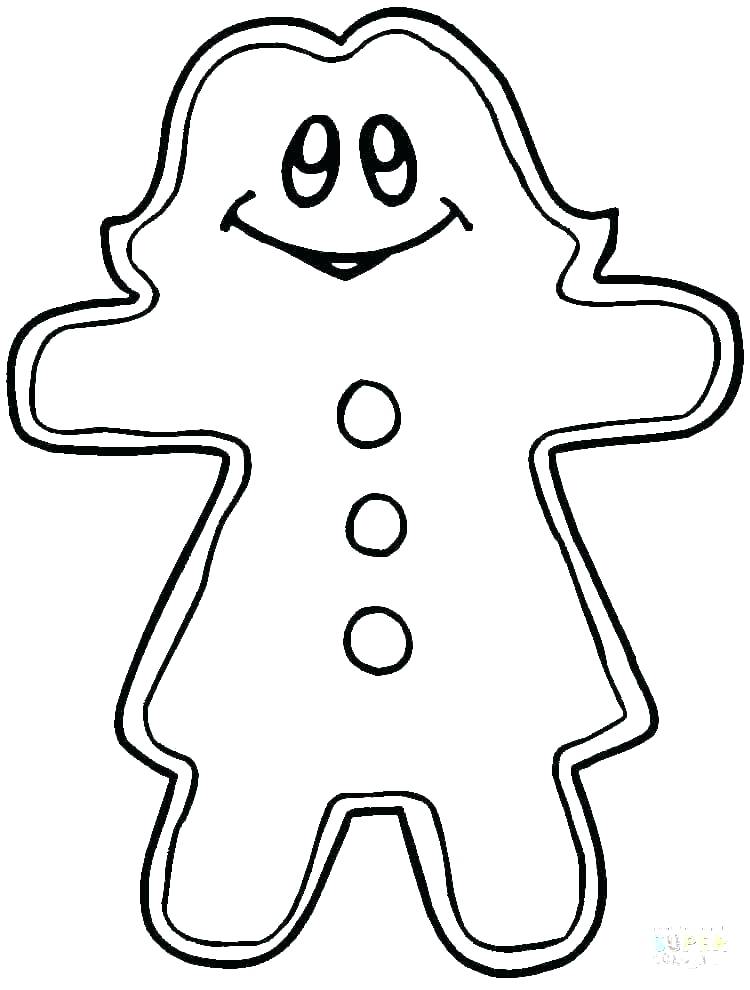 750x990 Ginger Bread Man Outline Outline Of Gingerbread Man Coloring