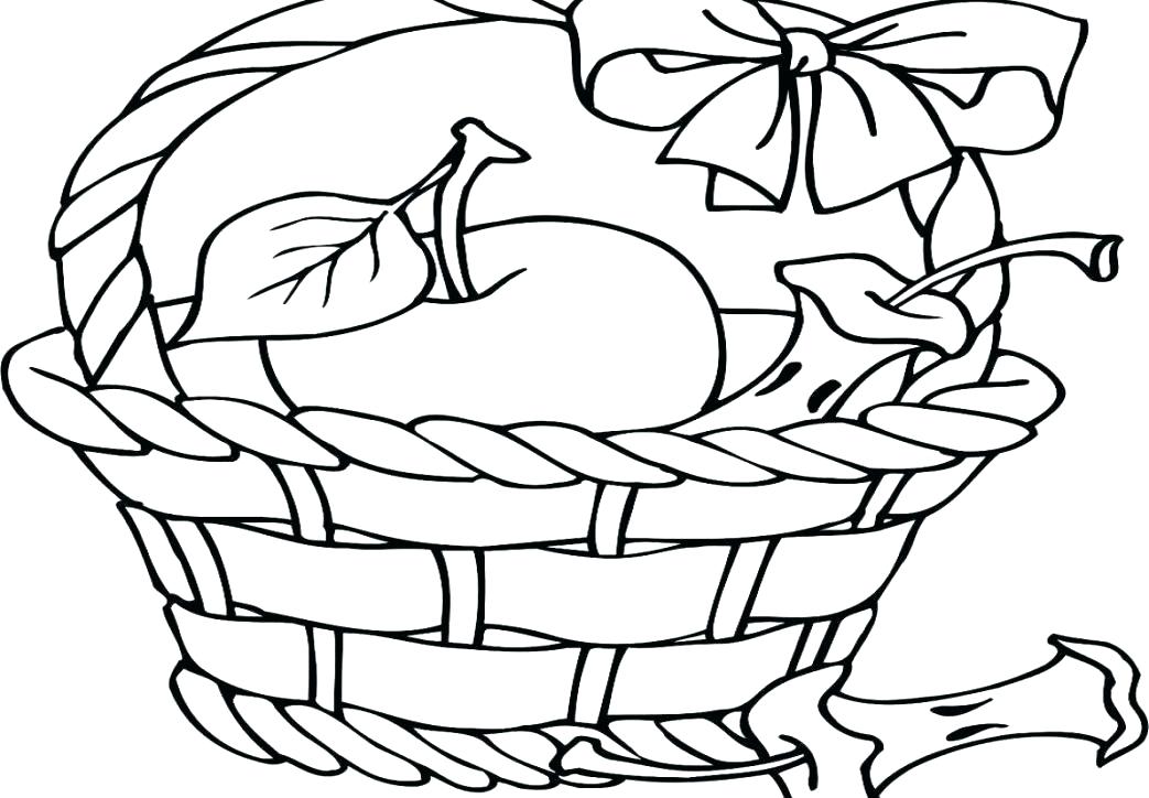 1043x724 Apple Basket Coloring