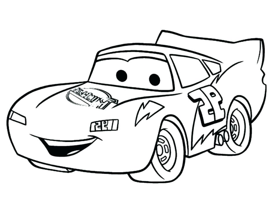 960x719 Lightning Coloring Pages Free Printable Online Mcqueen Side View