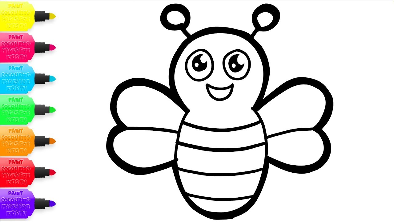 1280x720 Learn Animals Coloring Bee, Bird, Snail And Drawing Pets