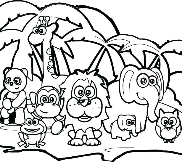 615x547 Zoo Animals Coloring Pages Pdf Coloring Zoo Printable Pictures