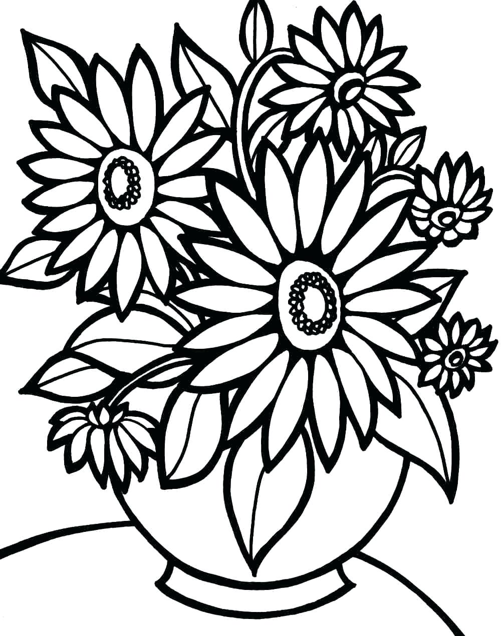 1000x1271 Flower Coloring