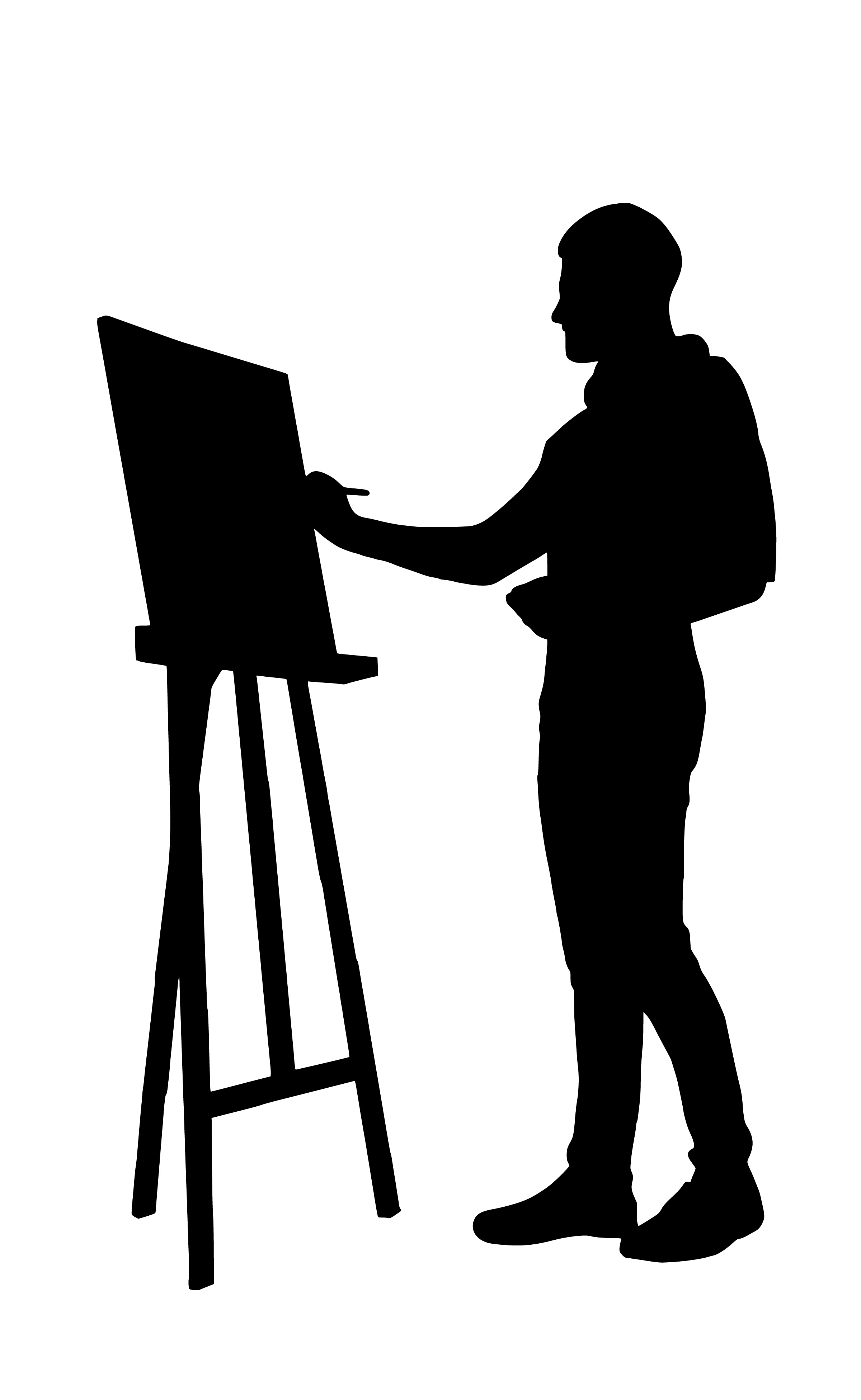 2400x3904 Free Images Silhouette, Artist, Drawing, Standing, Painter