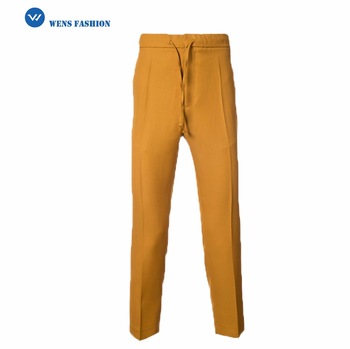 350x349 elastic waistband drawing string latest style men pants khaki