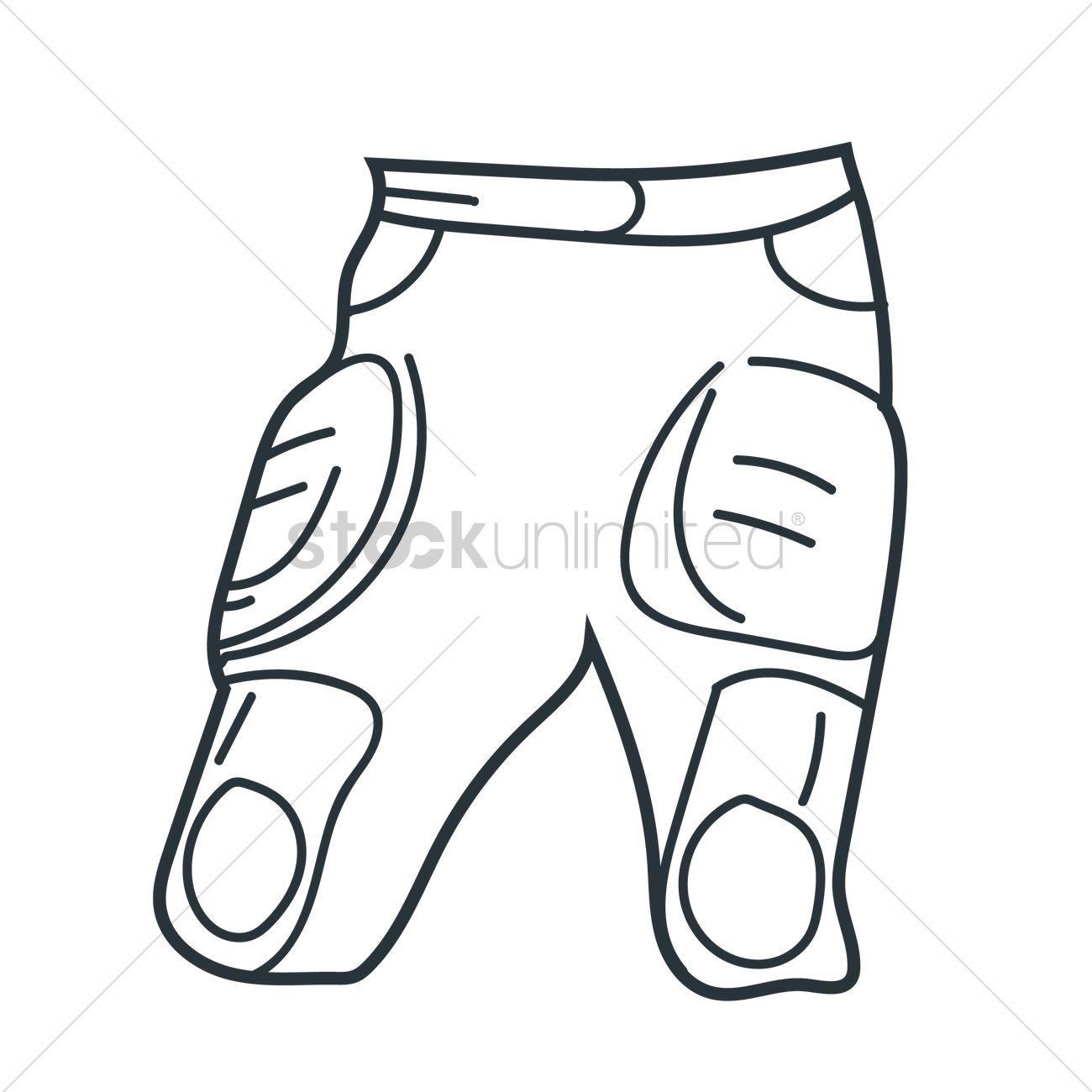 1300x1300 Football Pants With Pads Vector Image