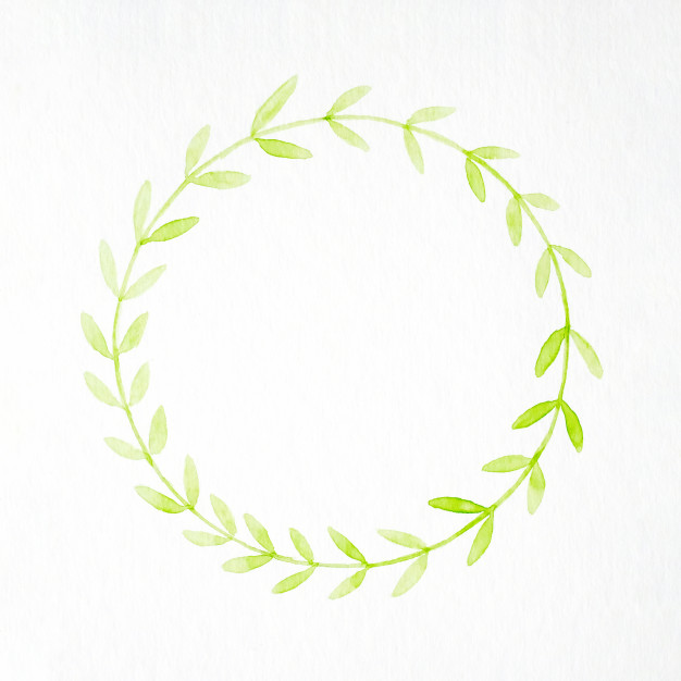 626x626 Hand Drawing Green Leaves In Watercolor Style On White Paper