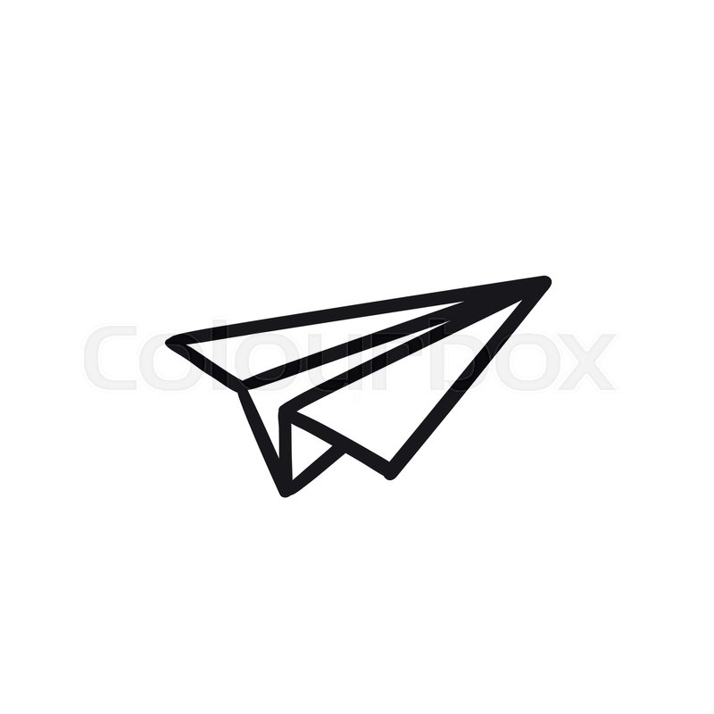 800x800 Paper Airplane Vector Sketch Icon Stock Vector Colourbox