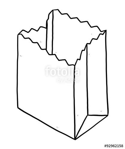 417x500 Paper Packaging Cartoon Vector And Illustration, Black And White