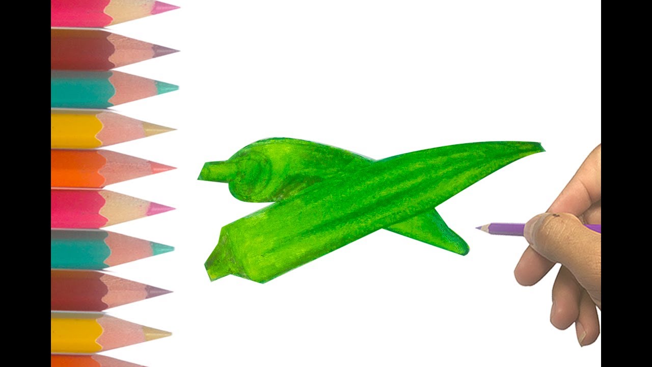 1280x720 How To Draw Ladies Finger Easy Drawing For Kids Vegetable