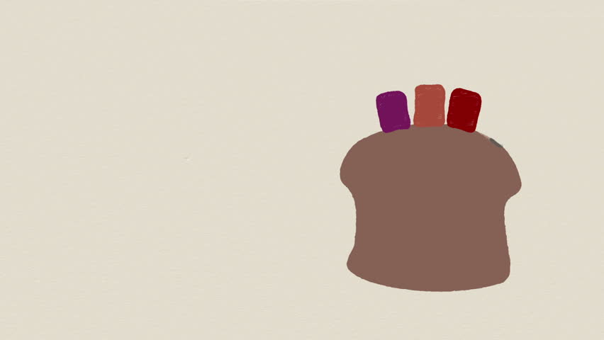 852x480 Drawing Birthday Cake With Candles On Paper With Real Texture