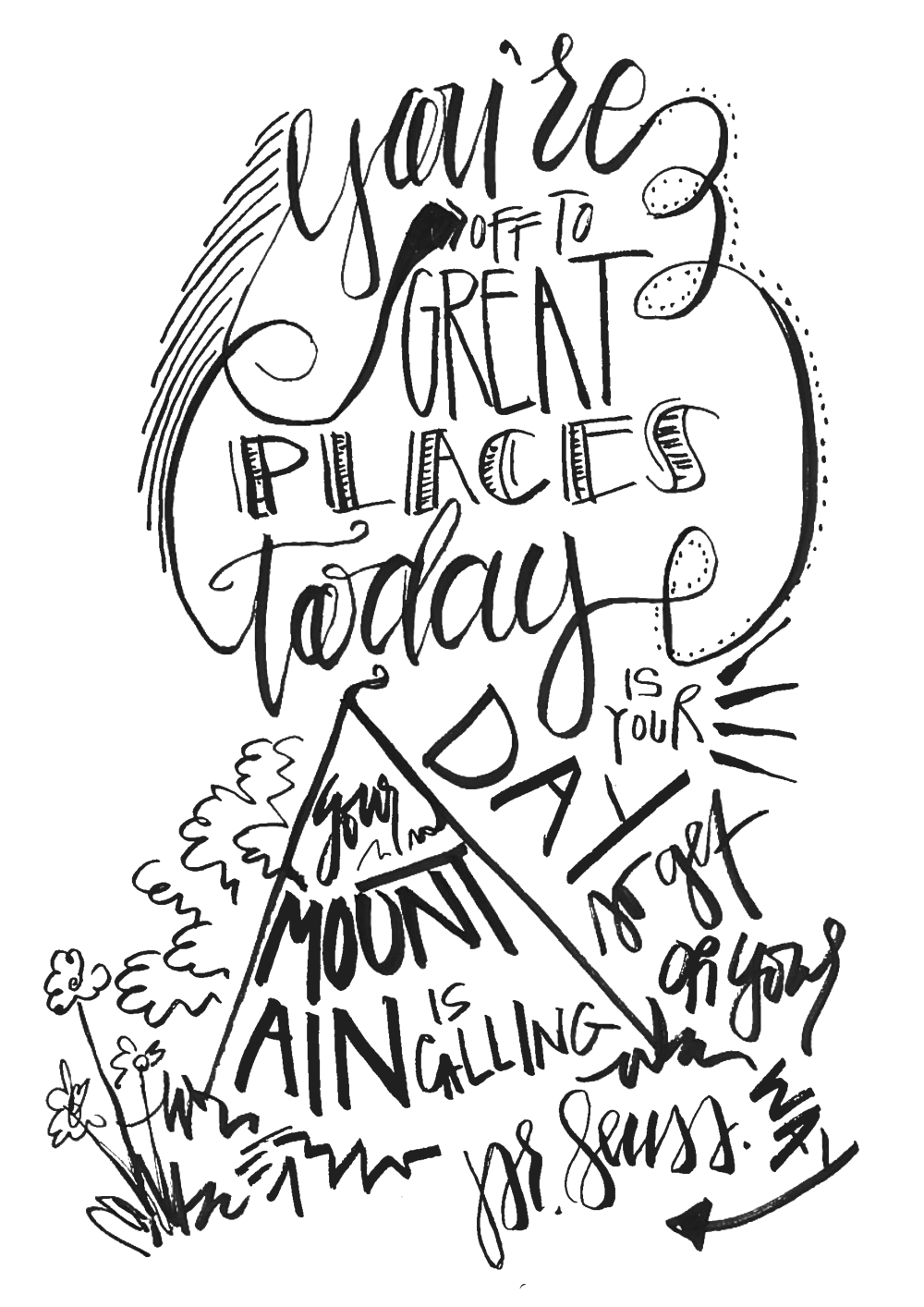 1000x1414 Collection Of Free Mountain Drawing Pen Download On Ui Ex