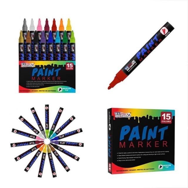 640x640 Medium Point Tips Water Based Paint Pen Art Drawing Markers