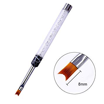 355x355 french tip manicure nail brush half moon shape