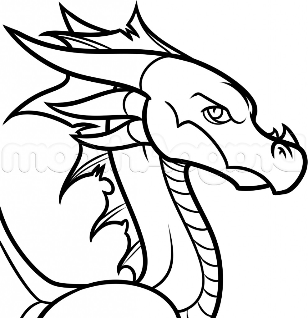 992x1024 easy dragon drawing dragons drawings how to attachment