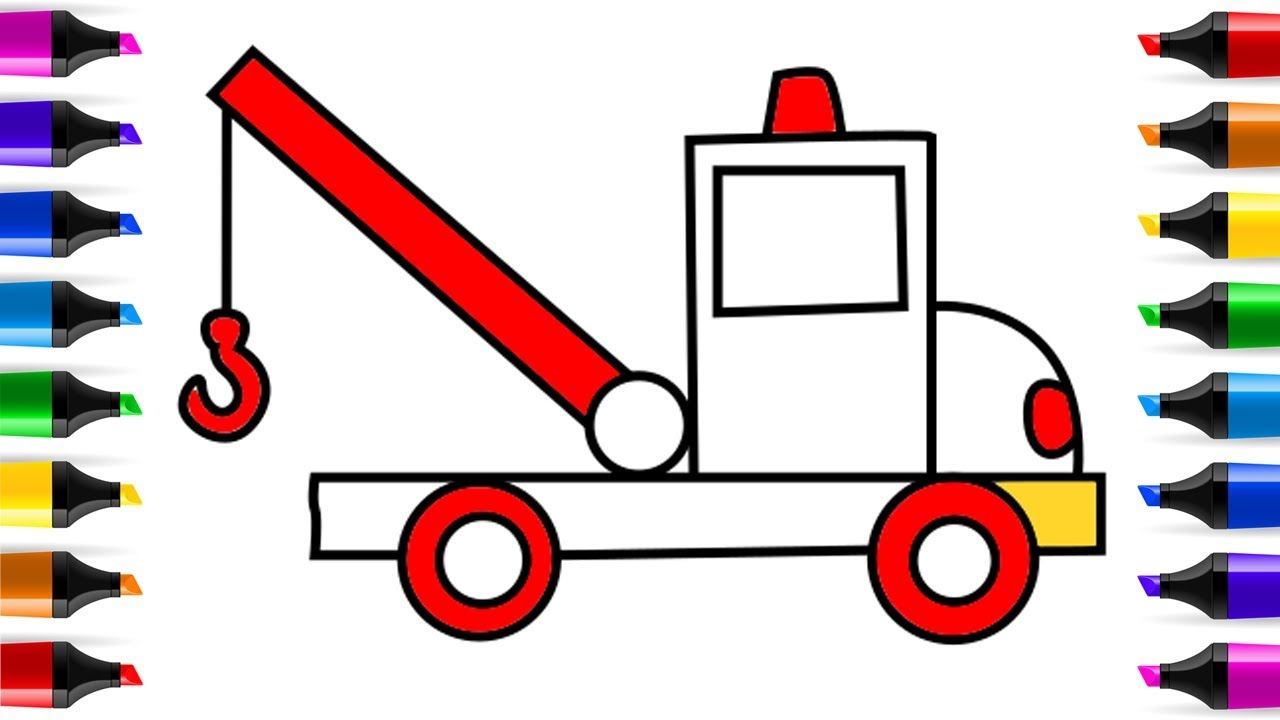1280x720 Truck Drawing And Nature Coloring Pages Step
