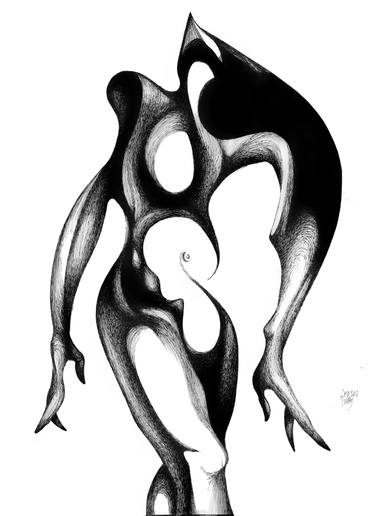 375x516 Girl Looking Up Drawing