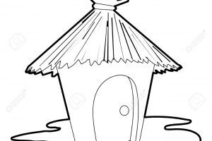 300x200 Clipart Black And White Hut Clipart Portal