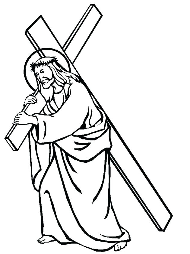 630x840 jesus coloring book mped jesus christ on the cross drawing