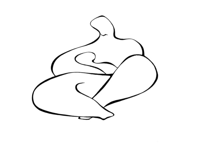 640x480 Lyudmila Kogan Artwork Mother And Child Ii Original Drawing Pen