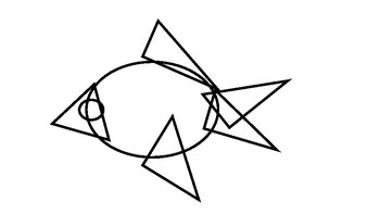 350x197 Geometric Shape Drawing With Cutout Option To Build The Animals