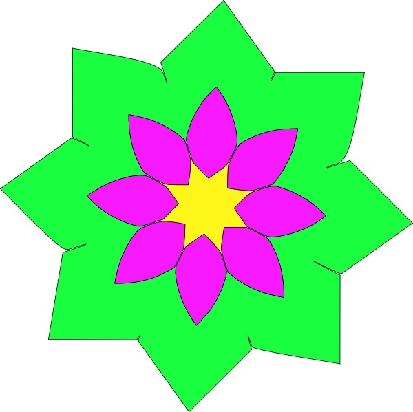 600x599 Geometric Flower Shape Clip Art Free Vector In Open Office Drawing