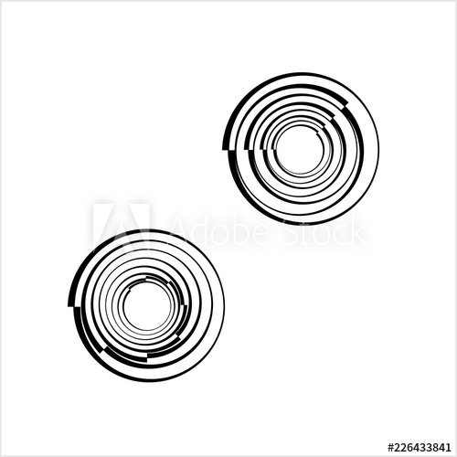 500x500 Geometric Shape Circle, Pinwheel Line Art Drawing Design