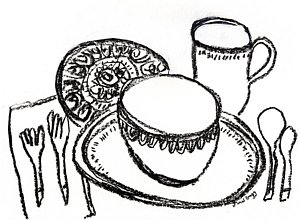 300x220 Dishes Drawings