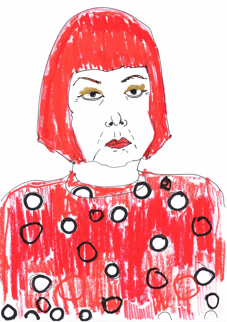 794x1127 Yayoi Kusama Drawing Special Edition Print Portrait