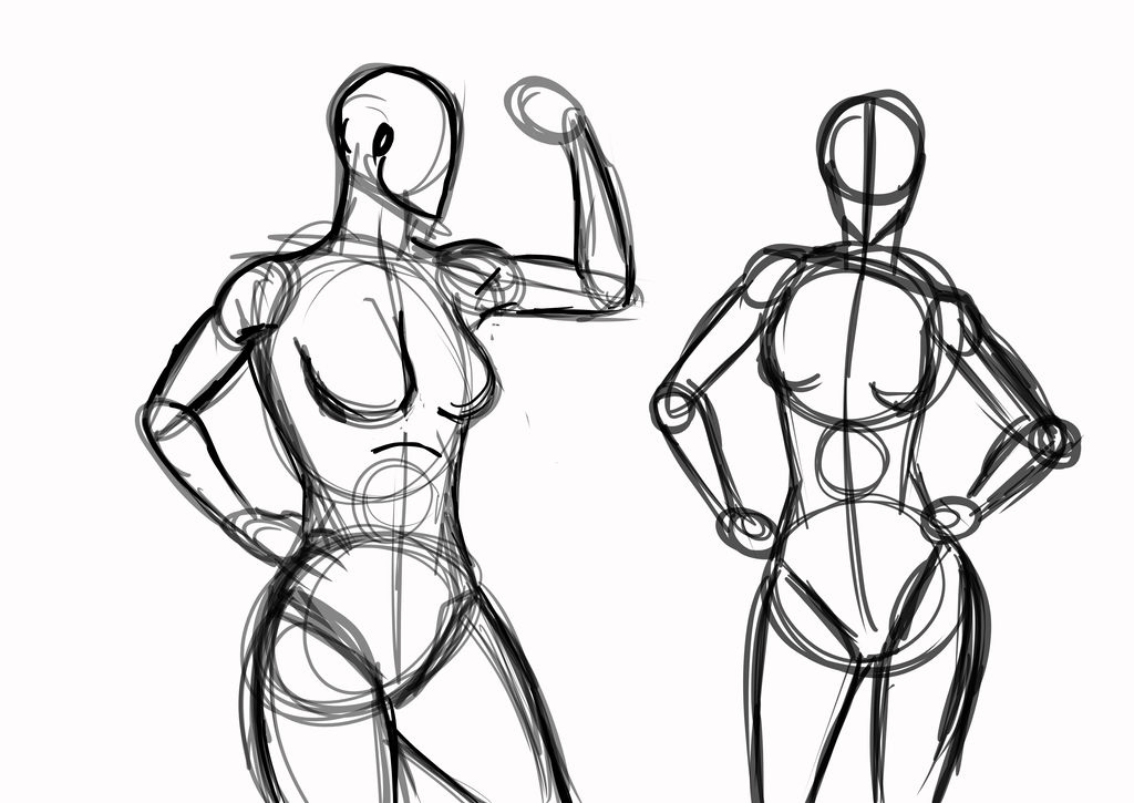 1024x725 Female Poses Sketch