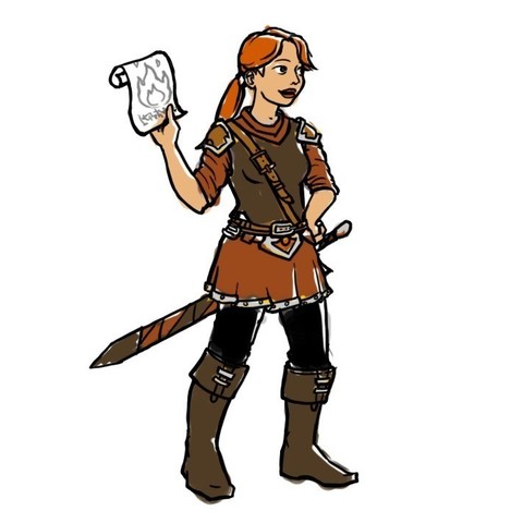 480x480 Free Print Female Knight